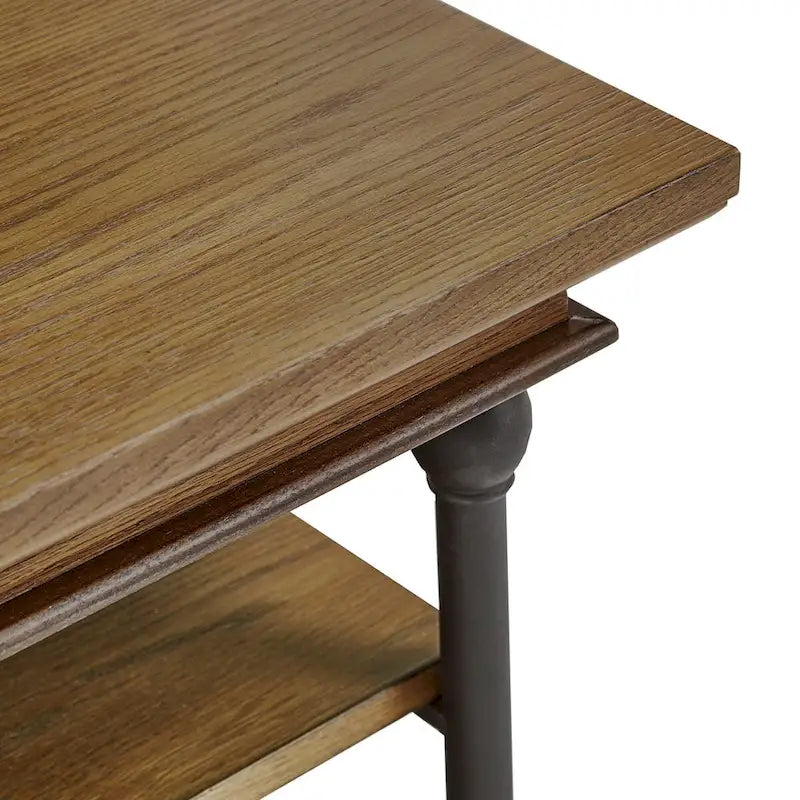 Table basse avec étagère de rangement