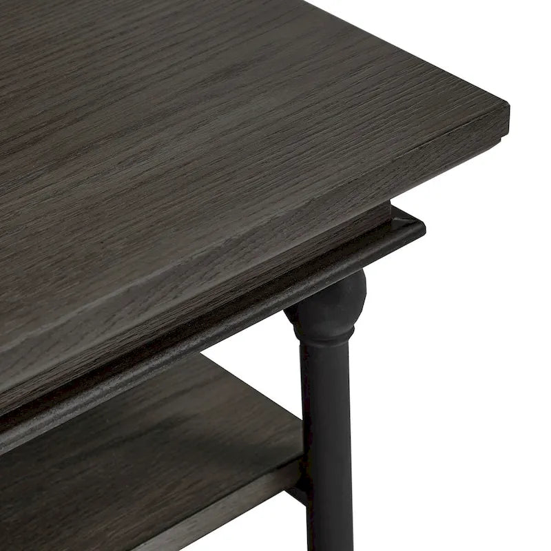 Table basse avec étagère de rangement