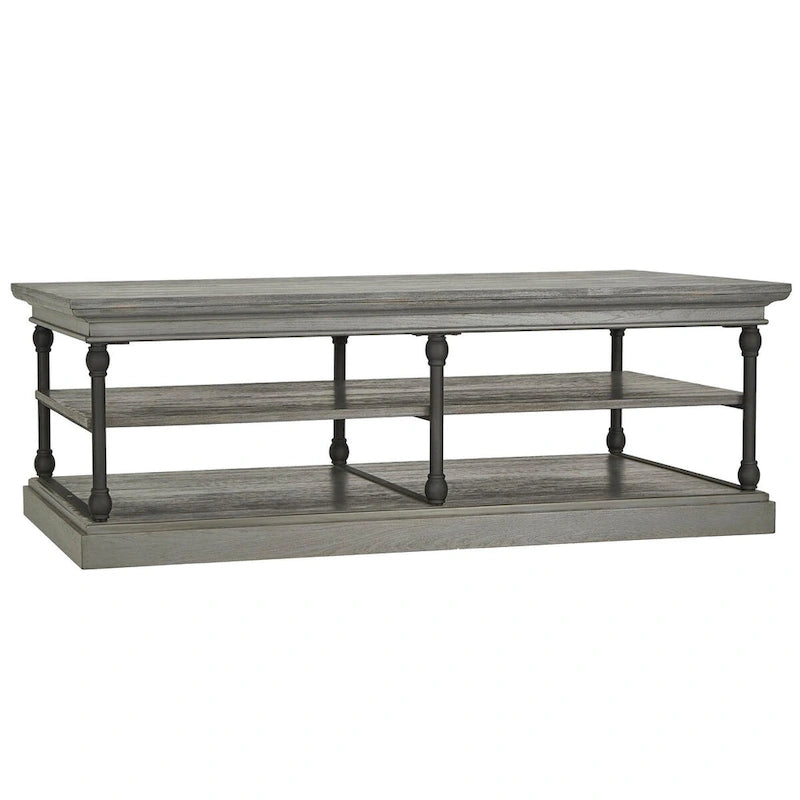 Table basse avec étagère de rangement