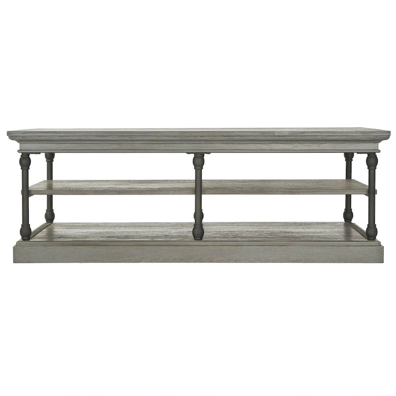 Table basse avec étagère de rangement