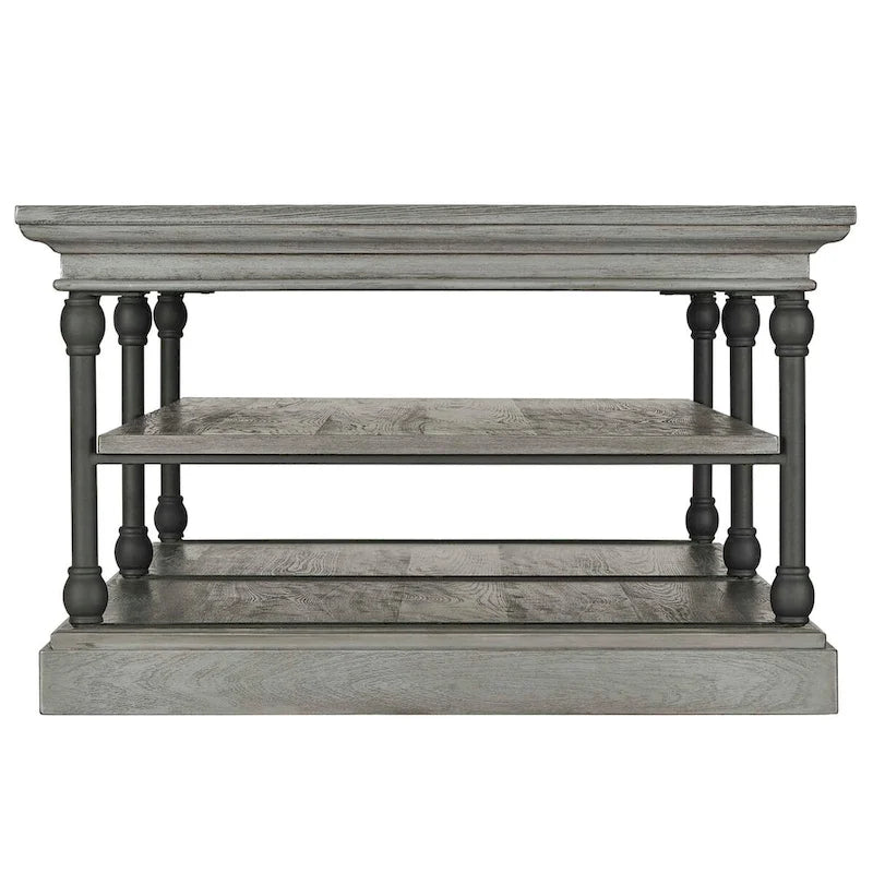 Table basse avec étagère de rangement