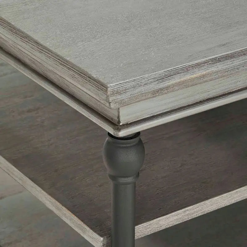 Table basse avec étagère de rangement