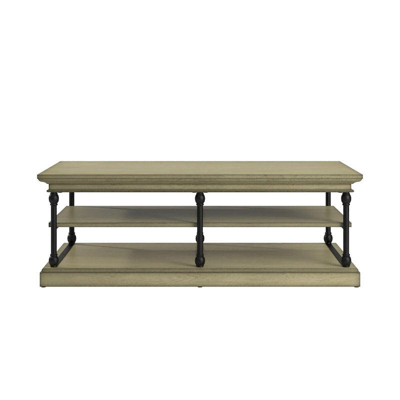 Table basse avec étagère de rangement