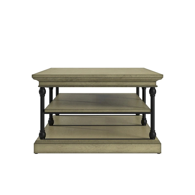Table basse avec étagère de rangement