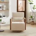 Fauteuil de salon pivotant moderne et rembourré
