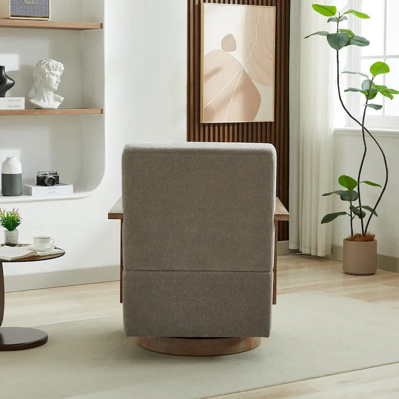 Fauteuil de salon pivotant moderne et rembourré
