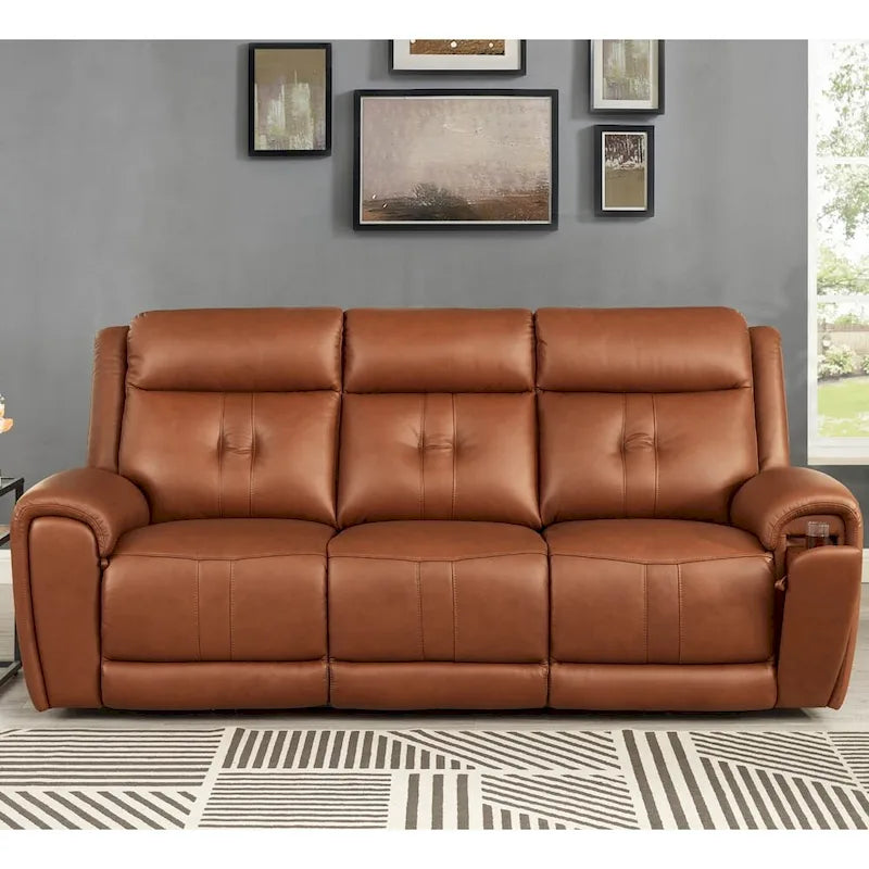 Fauteuil inclinable électrique zéro gravité et canapé en cuir véritable de première qualité avec appuie-tête