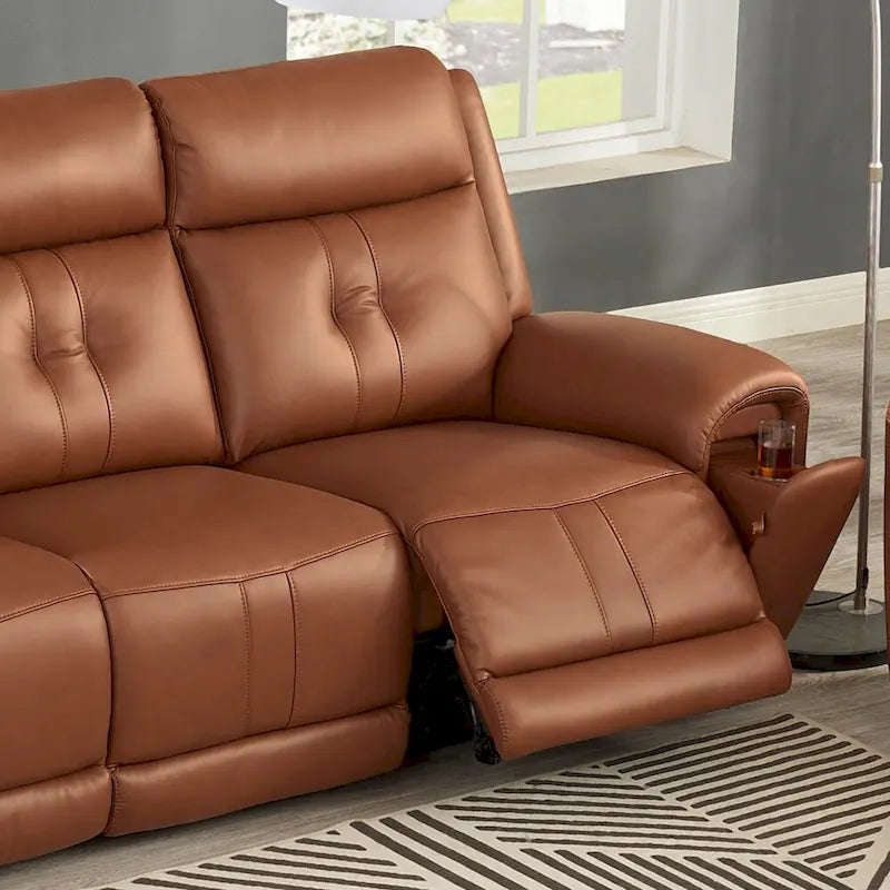 Fauteuil inclinable électrique zéro gravité et canapé en cuir véritable de première qualité avec appuie-tête