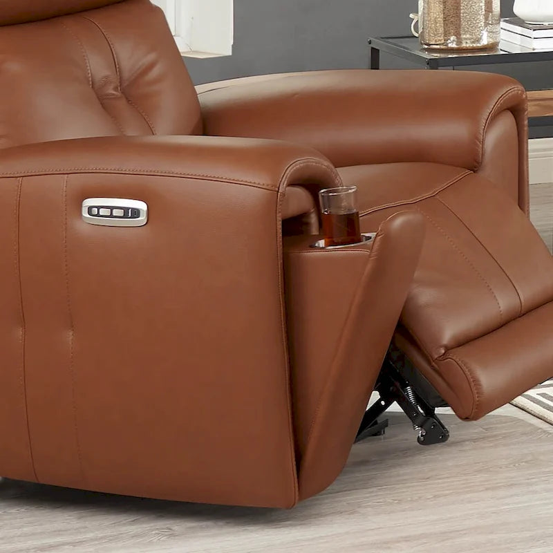 Fauteuil inclinable électrique zéro gravité et canapé en cuir véritable de première qualité avec appuie-tête