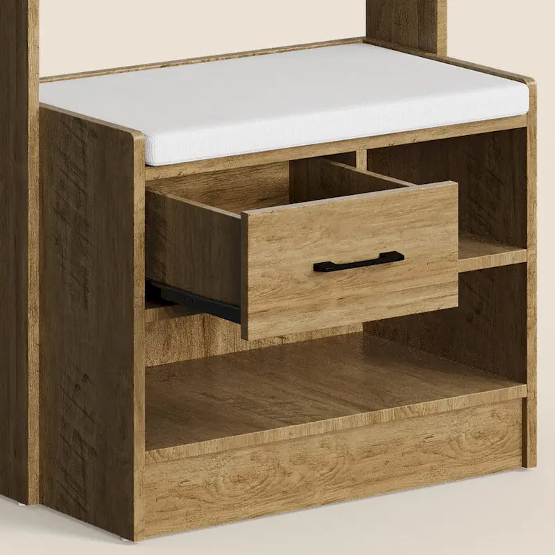 Porte-manteau, avec banc et meuble à chaussures
