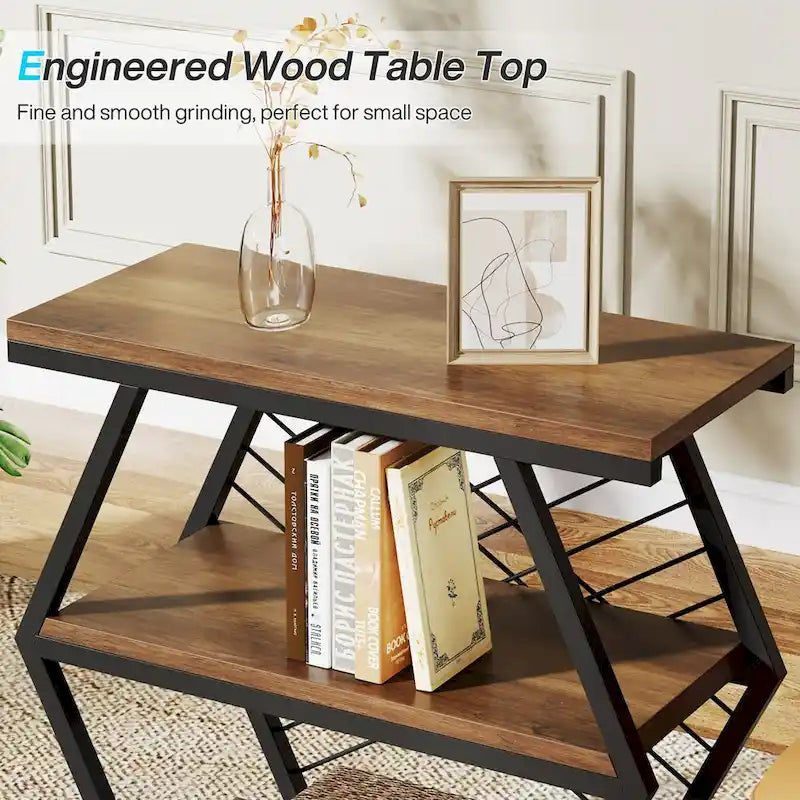 Table d'appoint à trois niveaux en métal