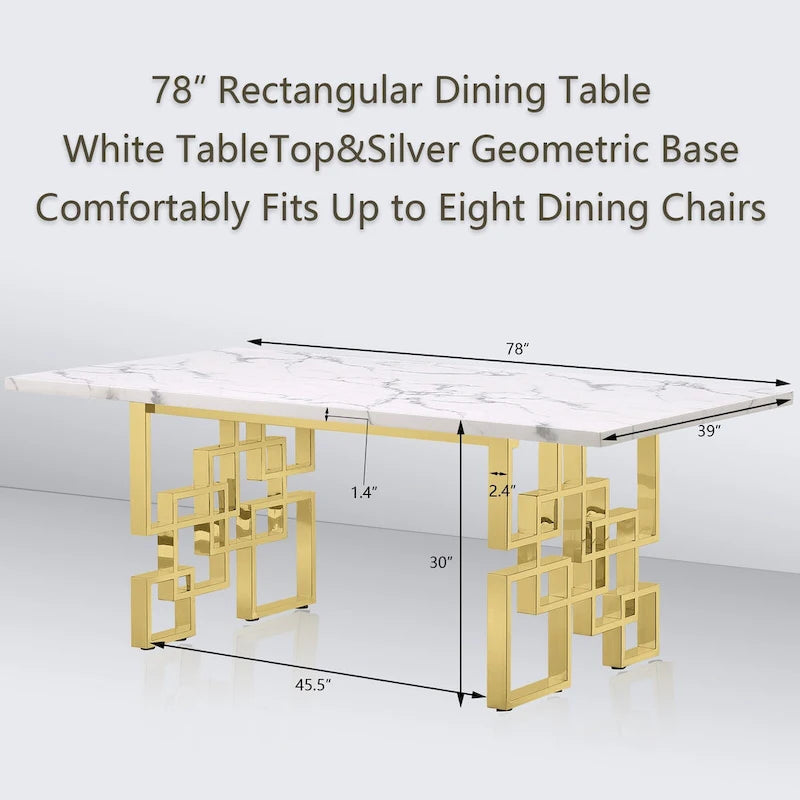 Table de salle à manger effet marbre