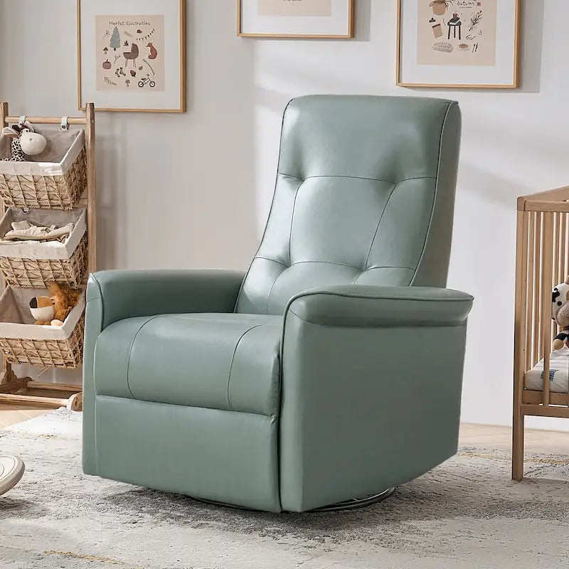 Fauteuil inclinable électrique pivotant moderne en similicuir