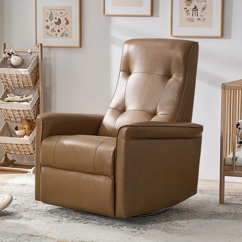 Fauteuil inclinable électrique pivotant moderne en similicuir