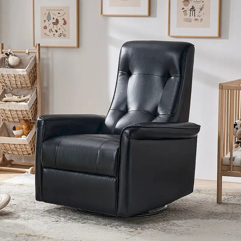 Fauteuil inclinable électrique pivotant moderne en similicuir