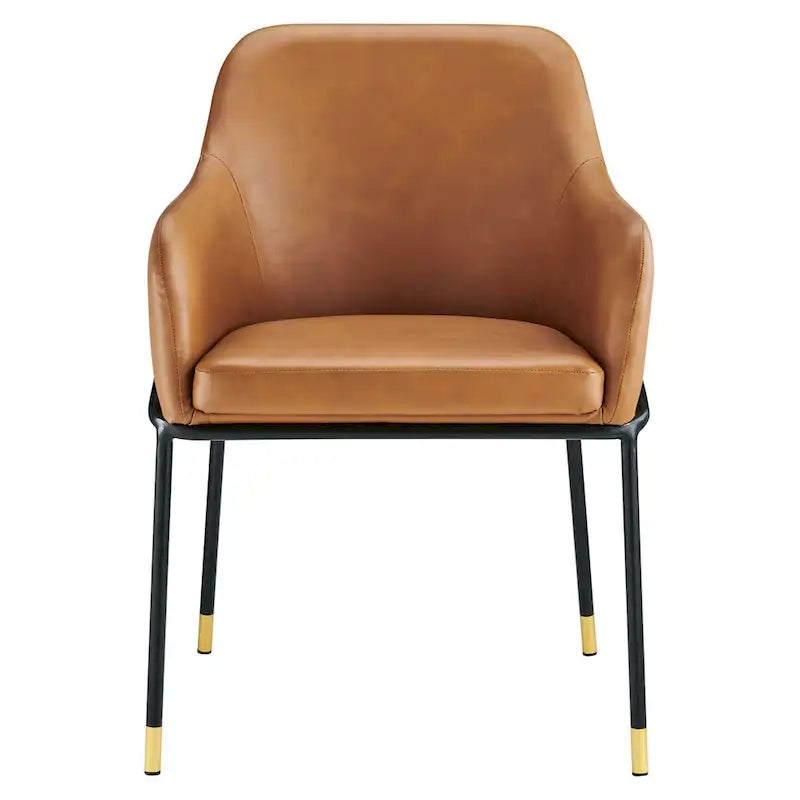 Ensemble de 2 chaises de salle à manger en cuir végétalien