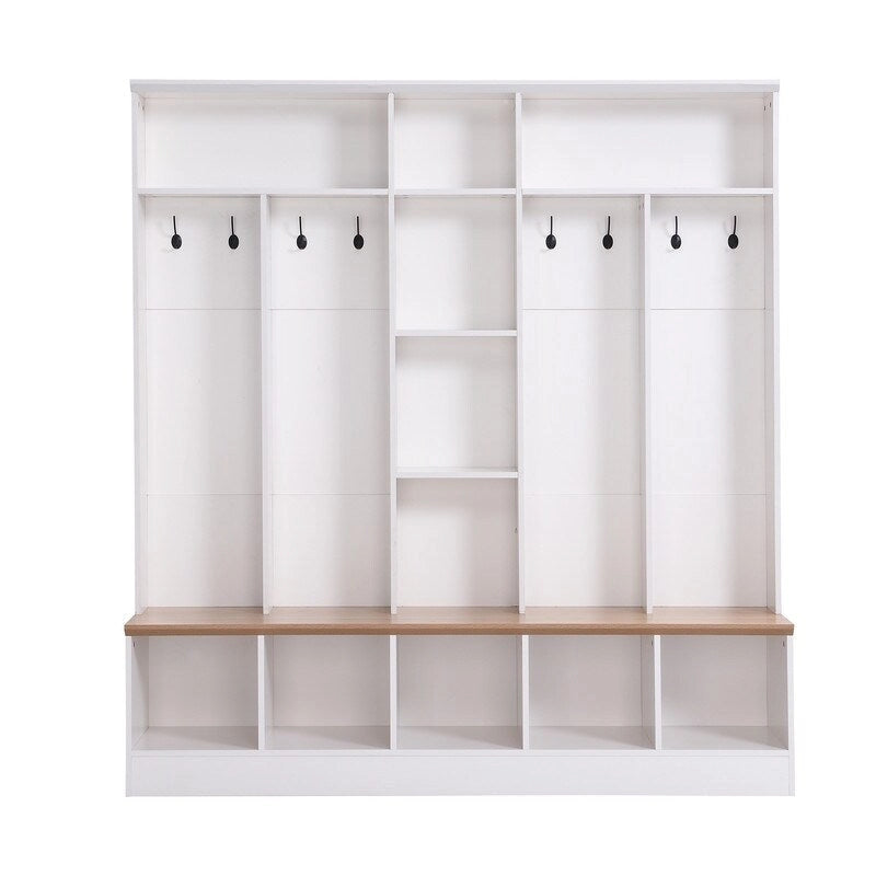 Porte-manteau, banc de rangement