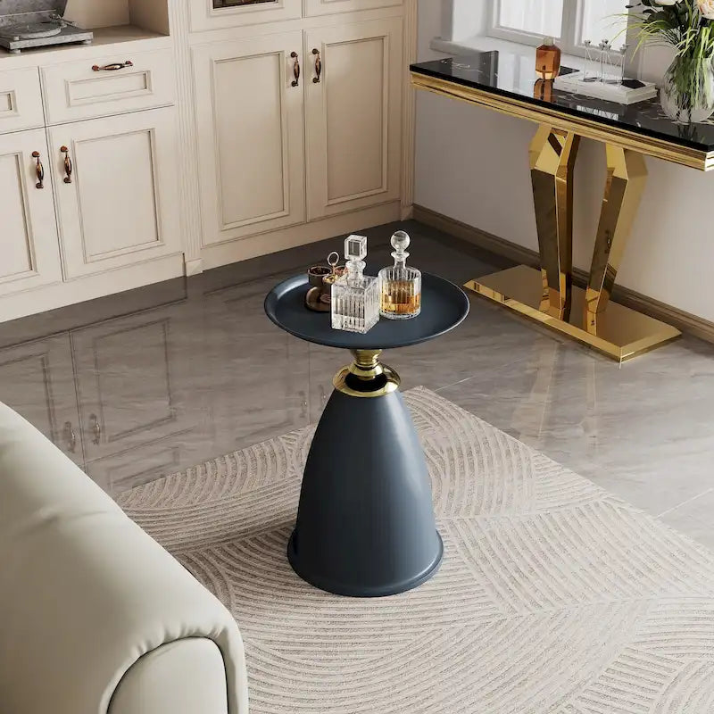 Table d'appoint ronde minimaliste pour petit espace
