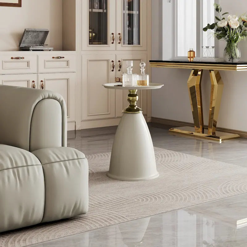 Table d'appoint ronde minimaliste pour petit espace