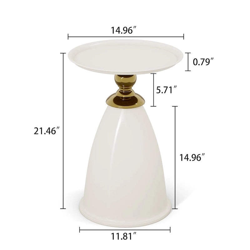Table d'appoint ronde minimaliste pour petit espace