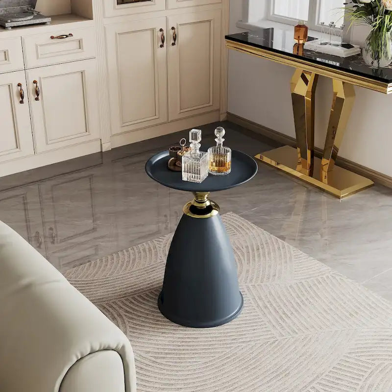 Table d'appoint ronde minimaliste pour petit espace