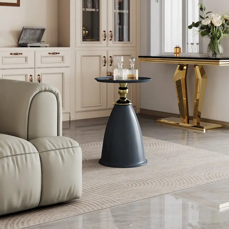 Table d'appoint ronde minimaliste pour petit espace
