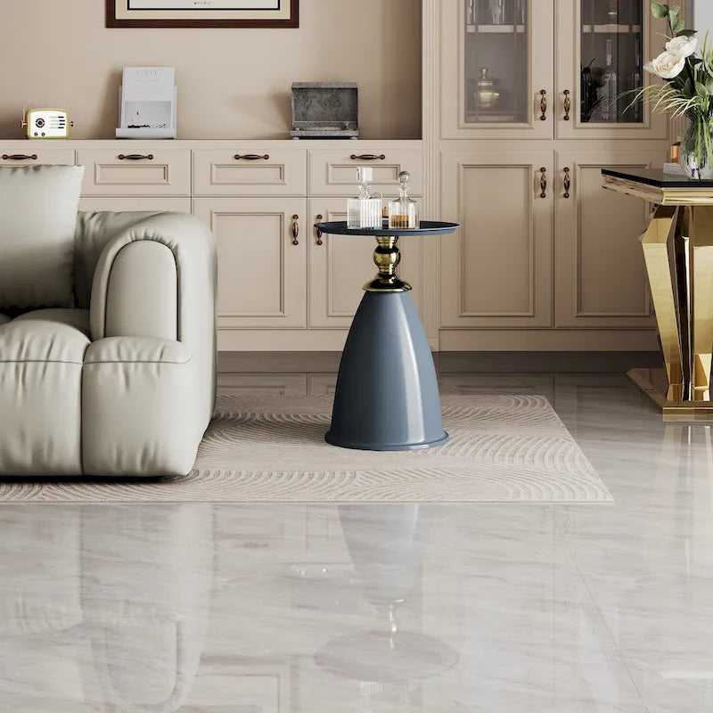 Table d'appoint ronde minimaliste pour petit espace