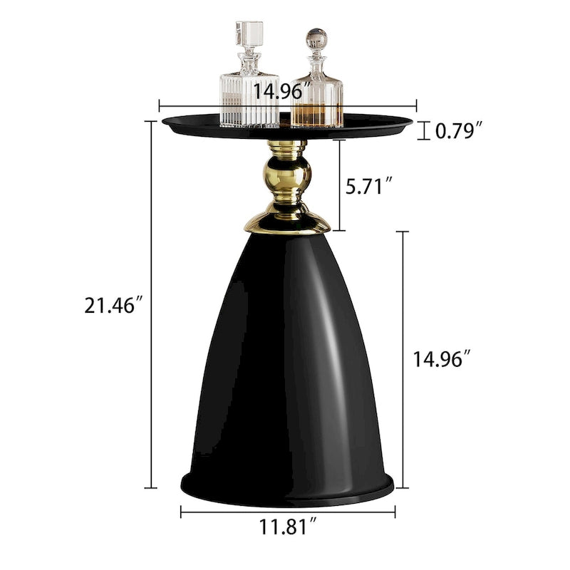Table d'appoint ronde minimaliste pour petit espace